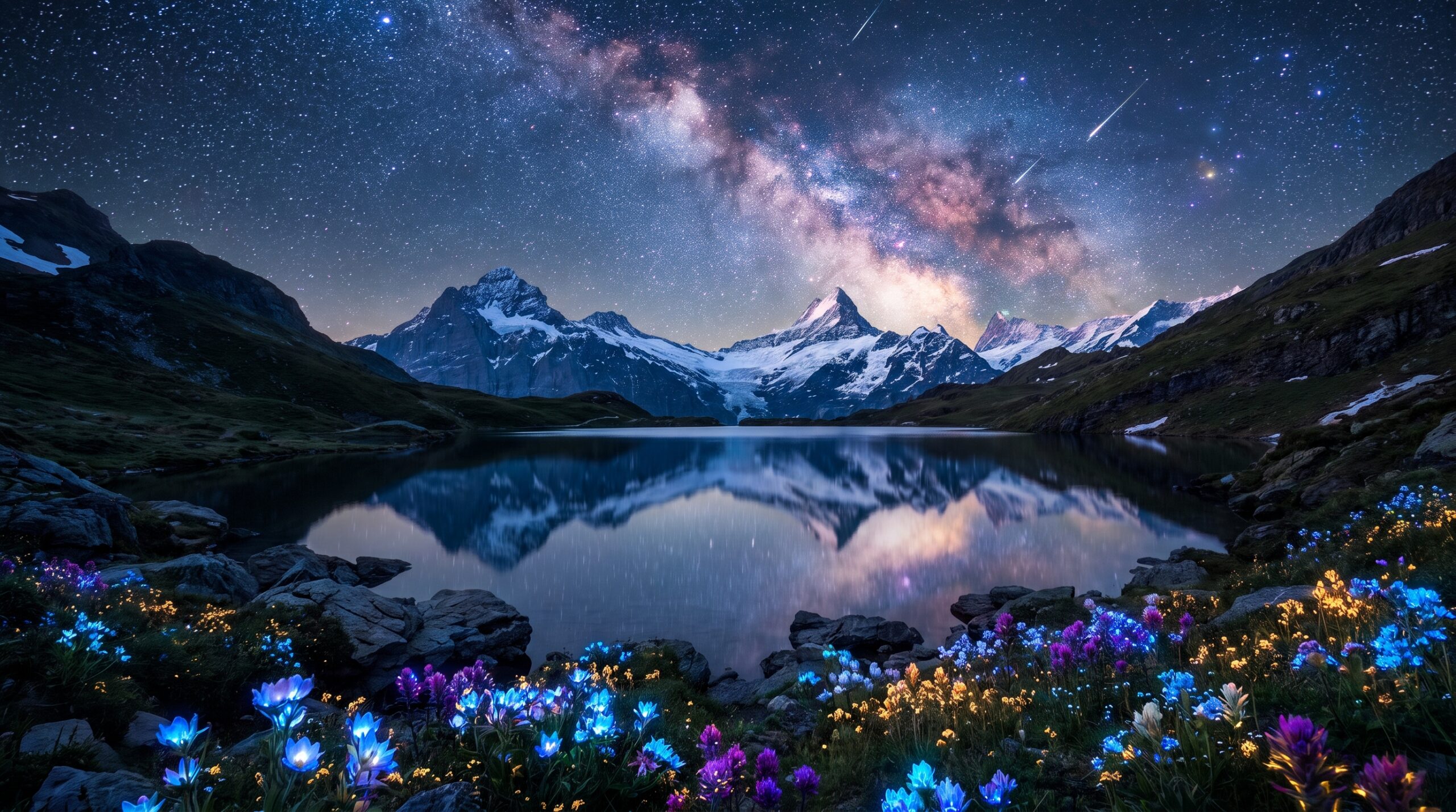 Celestial Mirror Lake Wallpaper
